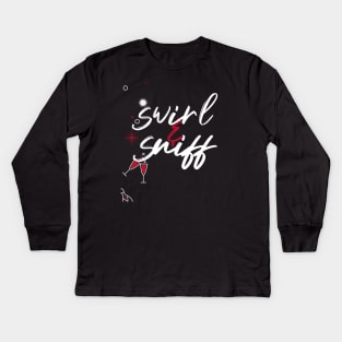 Swirl & Sniff, Sommelier Kids Long Sleeve T-Shirt